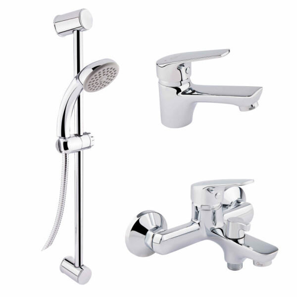 

Набор смесителей для умывальника, ванны и душевая стойка Q-tap Set C0RM 35-111 хром (46836)