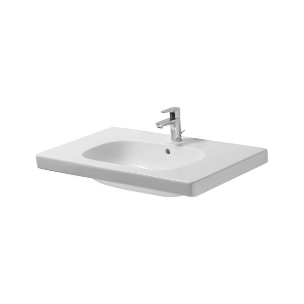 

Керамическая прямоугольная раковина 85х48cм DURAVIT D-CODE 03428500002 белая (56516)