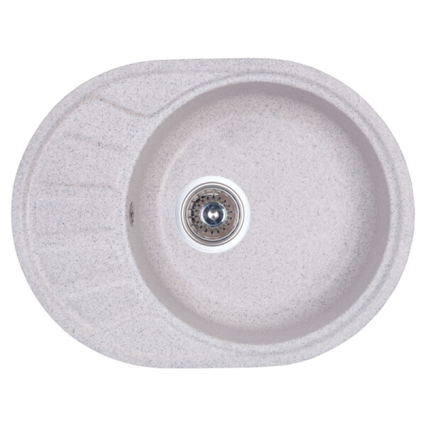 

Кухонная мойка гранитная овальная Fosto 5845 kolor 210 FOS5845SGA210 серая (олово) (54539)