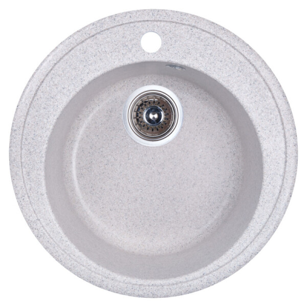 

Кухонная мойка гранитная круглая Fosto D510 kolor 210 FOSD510SGA210 серая (олово) (54569)