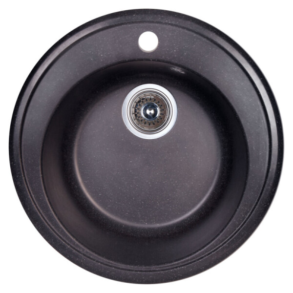 

Кухонная мойка гранитная круглая Fosto D510 kolor 420 FOSD510SGA420 черная (54571)