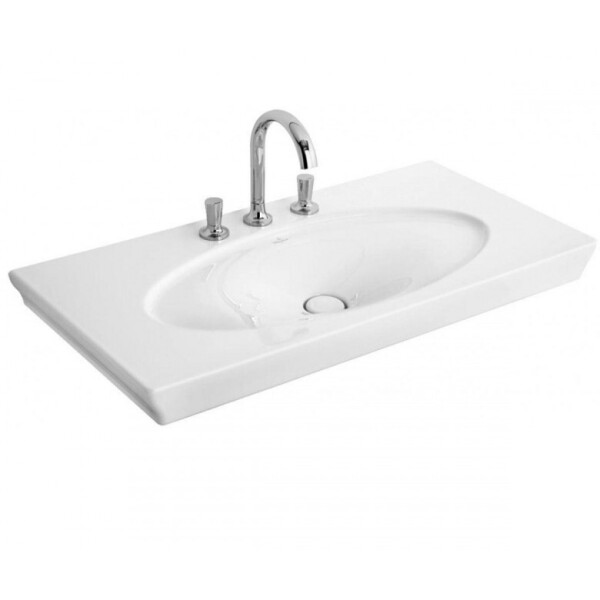 

Раковина на столешницу 100х49см VILLEROY & BOCH LA BELLE 6124G2R2 белая (59067)