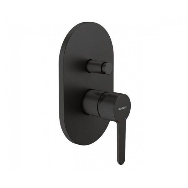 

Смеситель для ванны Genebre Oslo Black, встраиваемый с переключателем 65116194166 черный (59431)
