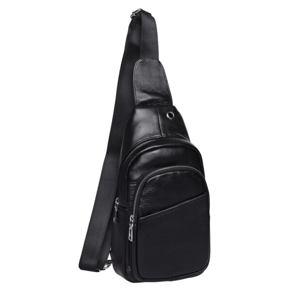 

Мужской кожаный рюкзак через плечо Keizer K1693-black