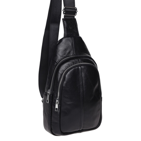 

Мужской кожаный рюкзак через плечо Keizer K1156-black