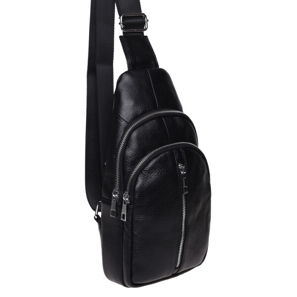 

Мужской кожаный рюкзак через плечо Keizer K1155-black