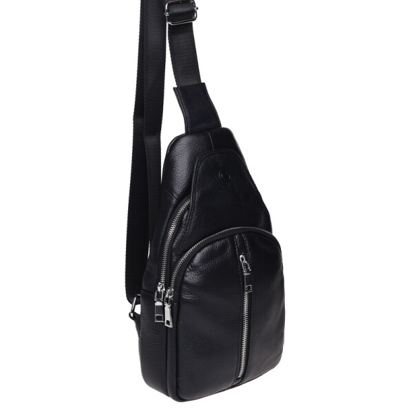 

Мужской кожаный рюкзак через плечо Keizer K1153-black