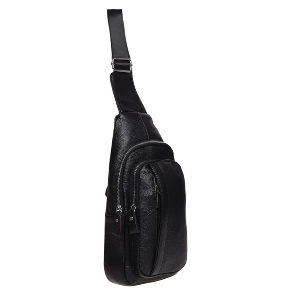 

Мужской кожаный рюкзак через плечо Keizer K16601-black