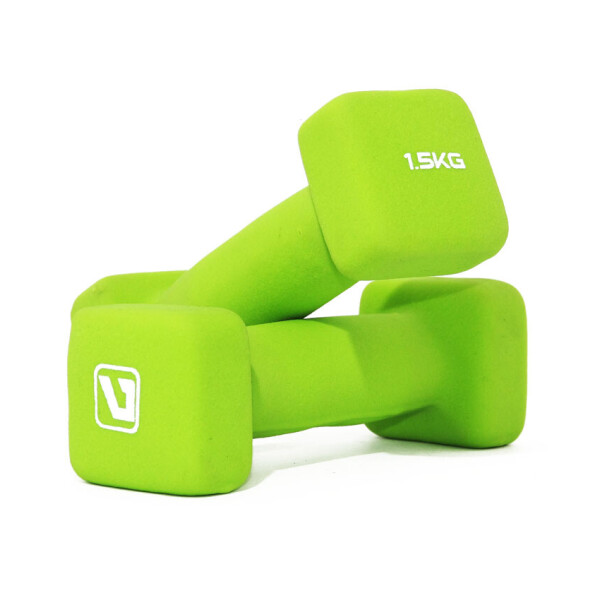 

Гантели неопреновые LiveUp Square Head 2х1.5 кг Green (LS2002-SQ15)