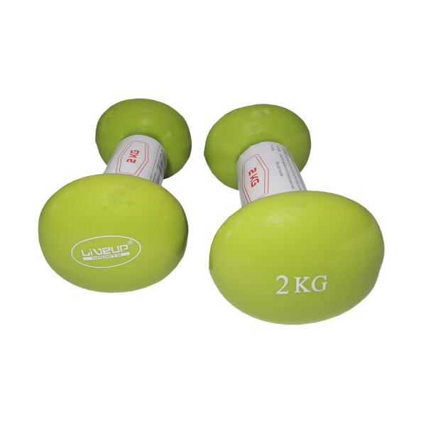 

Гантели LiveUp Vinyl Dumbbell EGG HEAD 2 кг Зеленый (LS2001-2)