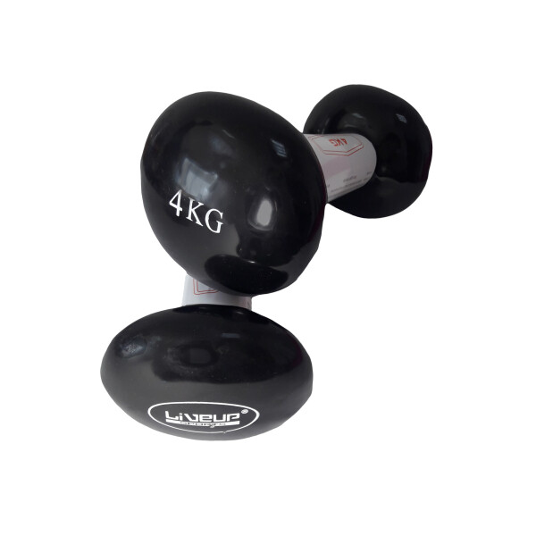 

Гантели LiveUp Vinyl Dumbbell EGG HEAD 4 кг Черный (LS2001-4)