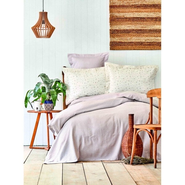 

Комплект постельного белья Karaca Home - Fois lila 2020-2 лиловый pike jacquard 200*220 евро (svt-2000022245890)