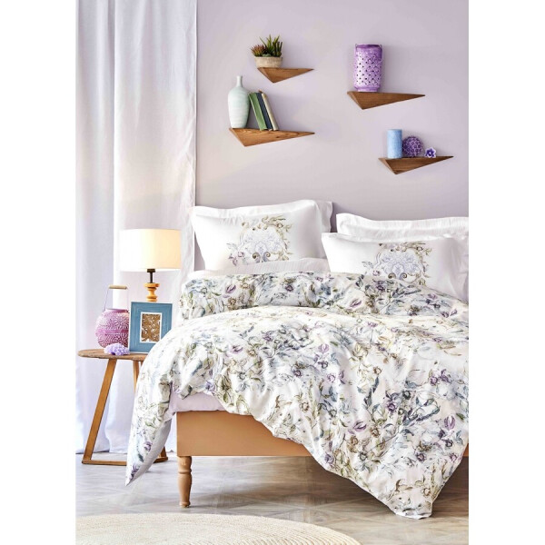 

Комплект постельного белья Karaca Home сатин - Elsira mor 2020-1 сиреневый евро (svt-2000022238908)