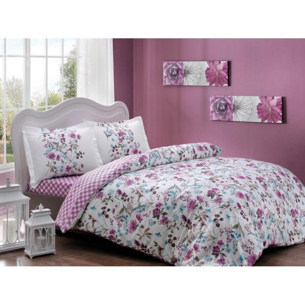 

Комплект постельного белья Tac сатин - Drina mavi v02 голубой евро (svt-2000022207133)