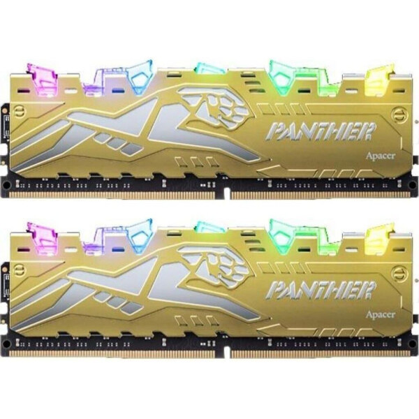 

DDR4 16GB (2x8GB) 3000 MHz Panther Rage RGB Silver-Golden Apacer (EK.16G2Z.GJMK2)