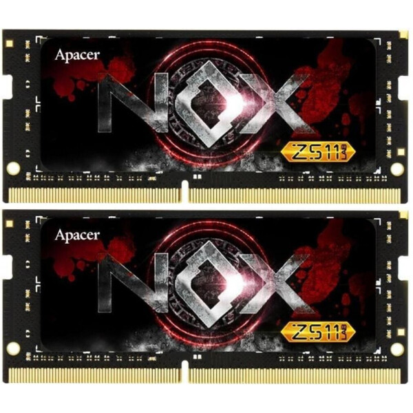 

SoDIMM DDR4 32GB (2x16GB) 2400 MHz NOX Series Apacer (ES.32GAT.GEEK2)