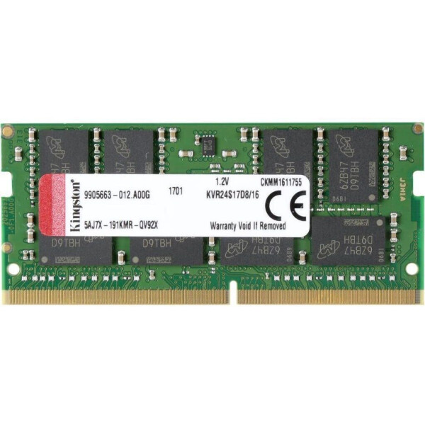 

Оперативная память SoDIMM DDR4 16GB 2400 MHz Kingston (KVR24S17D8/16)