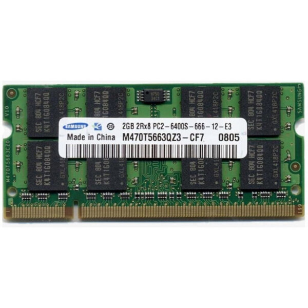 

Оперативная память SoDIMM DDR2 2GB 800 MHz Samsung (M470T5663QZ3-CF7)