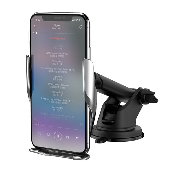 

Держатель Hoco S14 автоматический with wireless charging Surpass Silver