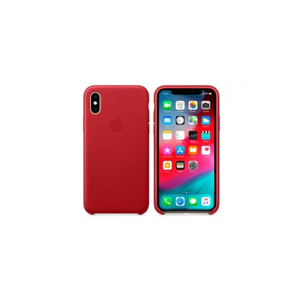 

Apple iPhone XS Leather Case - (PRODUCT)RED, Model (MRWK2ZM/A)