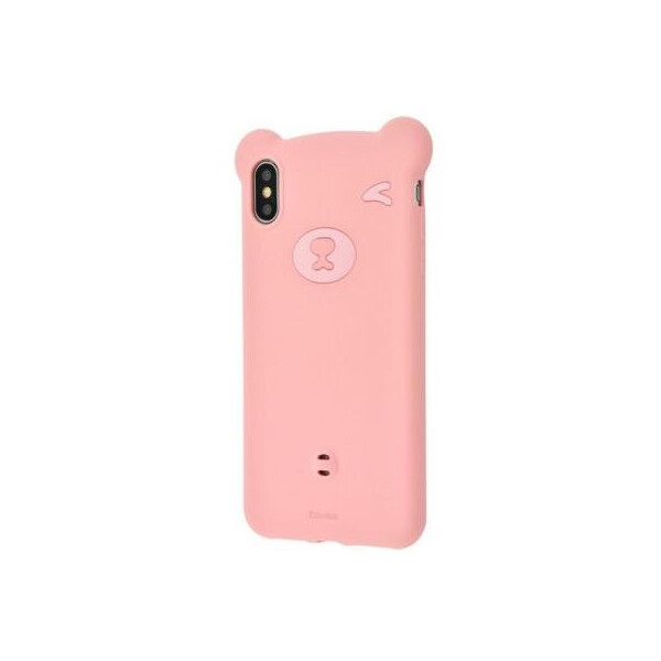 

Baseus iPhone XS Bear Silicone, Pink (WIAPIPH58-BE04)