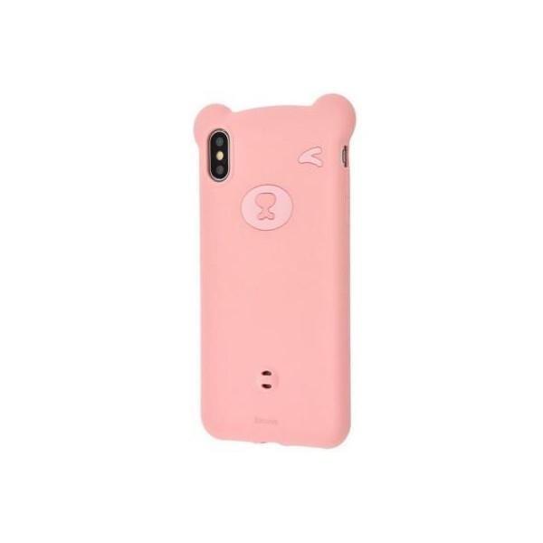 

Baseus iPhone XS Max Bear Silicone, Pink (WIAPIPH65-BE04)
