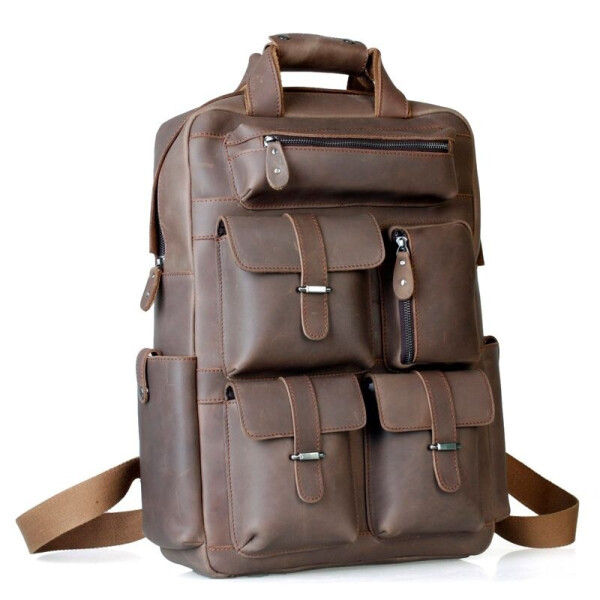 

Большой прочный рюкзак из матовой кожи Tiding 3081