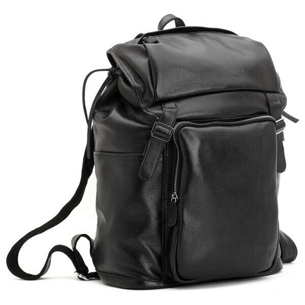 

Вместительный кожаный рюкзак, черный, унисекс от Tiding Leather 3067
