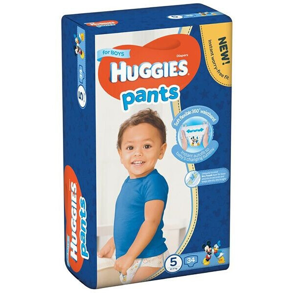 

Подгузники-трусики для мальчиков Huggies Pants 5 (12-17 кг) 34 шт