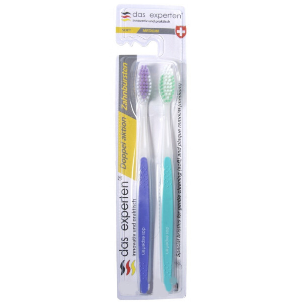 

Зубная щетка Das Experten Doppel aktion (soft/medium), 2 шт