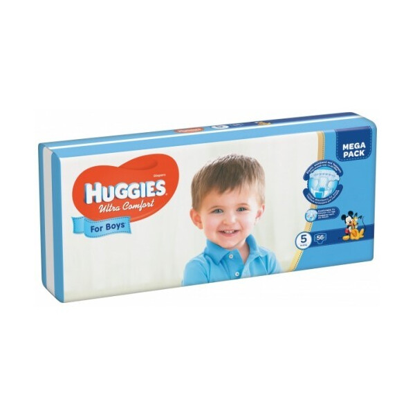 

Подгузники для мальчиков Huggies Ultra Comfort 5 Mega (12-22 кг), 56 шт