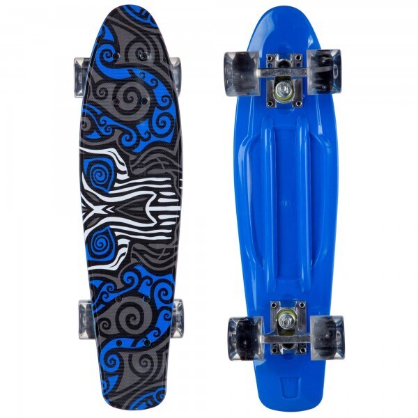 

Скейтборд пластиковый Penny 22in со светящимися колесами SK-881-10 Blue