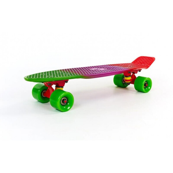 

Скейтборд пластиковый Penny FISH COLOR 22in полосатая дека SK-402-1 Green