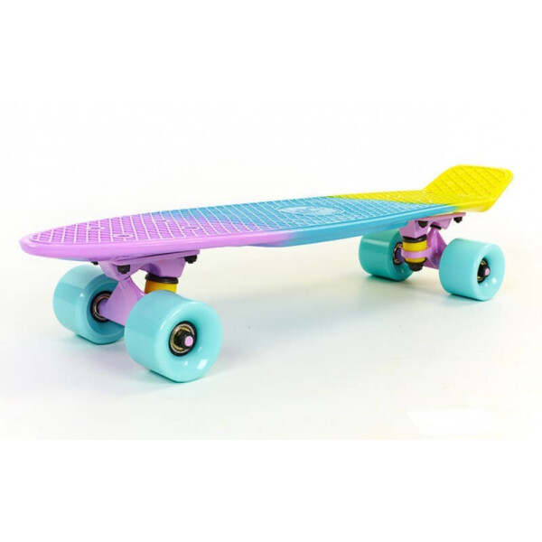 

Скейтборд пластиковый Penny FISH COLOR 22in полосатая дека SK-402-7 Mint