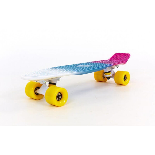 

Скейтборд пластиковый Penny FISH COLOR POINT 22in полосатая дека с цветными болтами SK-407-3 Yellow