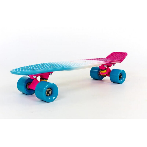 

Скейтборд пластиковый Penny FISH COLOR POINT 22in полосатая дека с цветными болтами SK-407-4 Blue