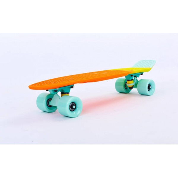 

Скейтборд пластиковый Penny RUBBER SOFT FISH 22in полосатая дека SK-412-3 Orange