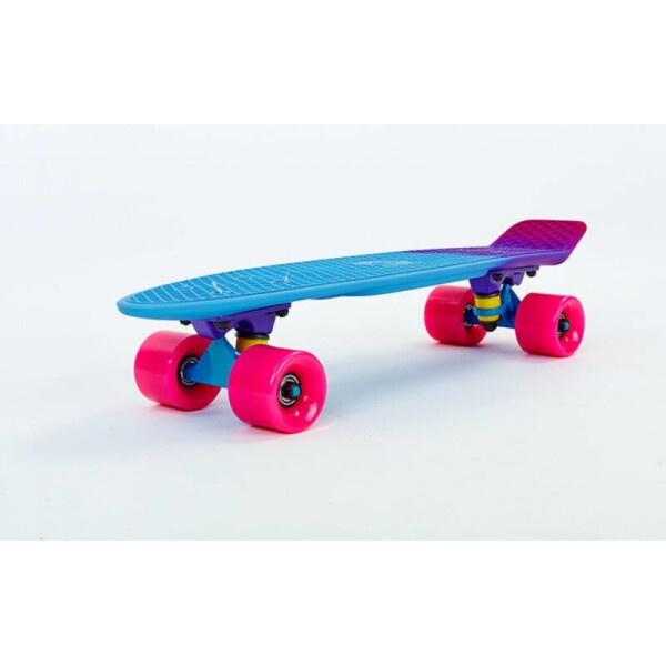 

Скейтборд пластиковый Penny RUBBER SOFT FISH 22in полосатая дека SK-412-4 Pink