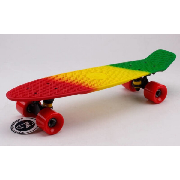 

Скейтборд пластиковый Penny RUBBER SOFT FISH 22in полосатая дека SK-412-7 Red