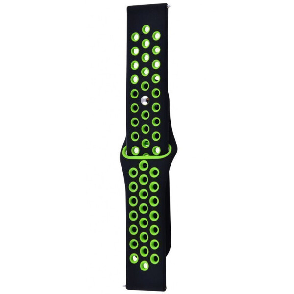 

Силиконовый ремешок Sport Nike+ для Xiaomi Amazfit/Samsung 20 mm (black/green) (904518)