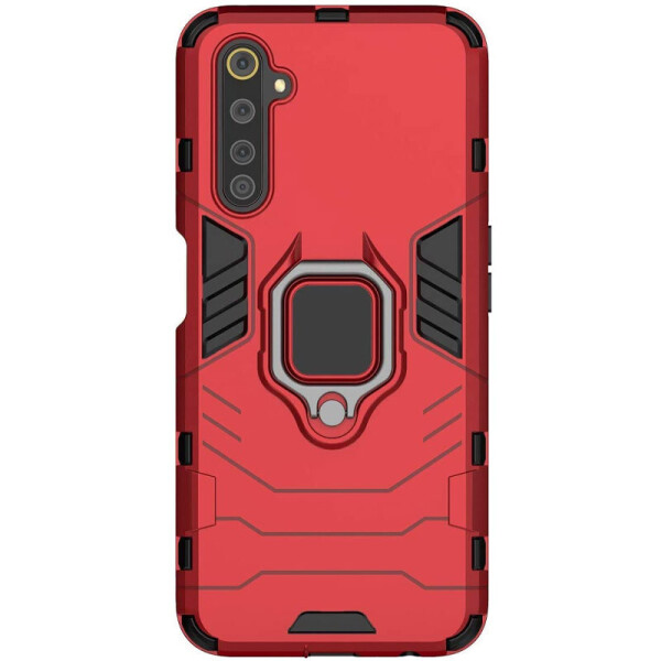 

Ударопрочный чехол Transformer Ring for Magnet для Realme 6 Pro (Красный / Dante Red) (904370)