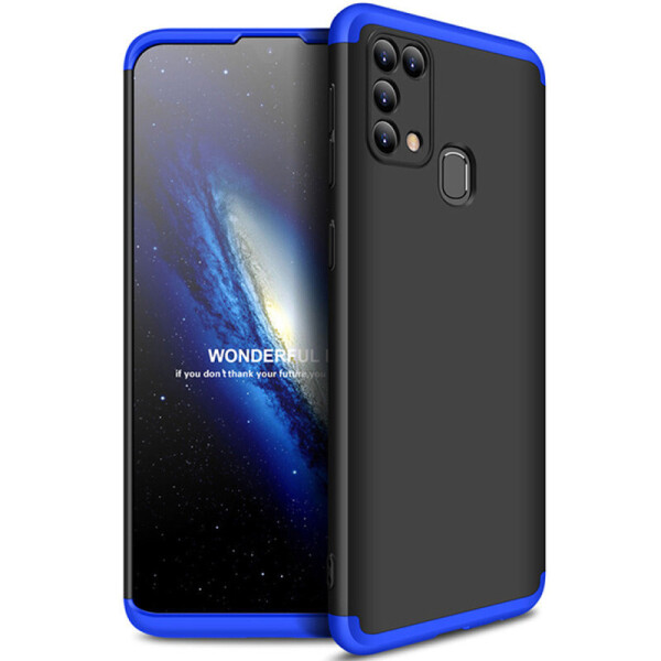 

Пластиковая накладка GKK LikGus 360 градусов (opp) для Samsung Galaxy M31 (Черный / Синий) (904664)