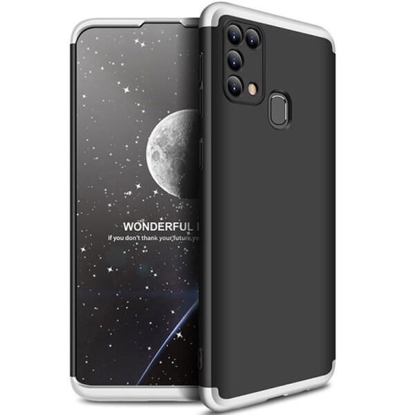 

Пластиковая накладка GKK LikGus 360 градусов (opp) для Samsung Galaxy M31 (Черный / Серебряный) (904663)