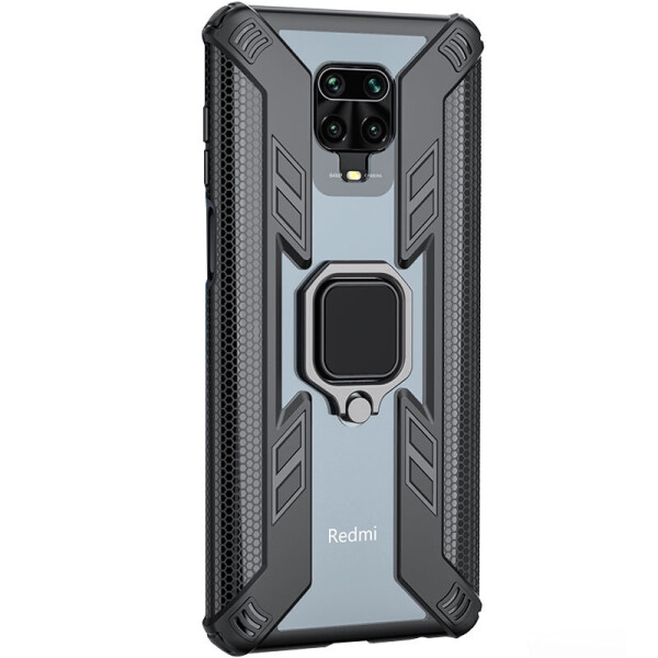 

Ударопрочный чехол Combo Ring for Magnet для Xiaomi Redmi Note 9 Pro Max (Черный) (903932)