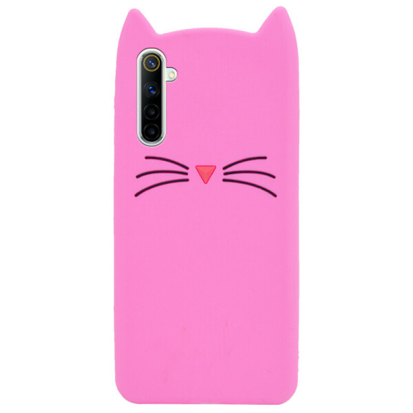

Силиконовая накладка 3D Cat для Realme 6 (Розовый) (905565)