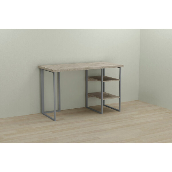 

Стол Ferrum-decor Кевин 75x120x60 серый ДСП Дуб Шервуд 32мм