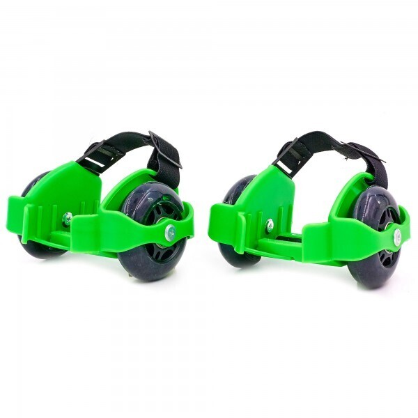 

Ролики на пятку двухколесные с раздвижной системой Record Flashing Roller SK-166 Green