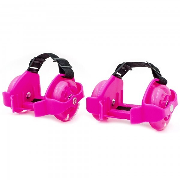 

Ролики на пятку двухколесные с раздвижной системой Record Flashing Roller SK-166 Pink
