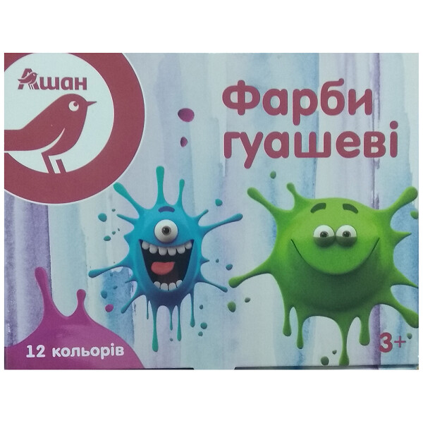 

Гуашь Auchan Red Bird, 12 цветов