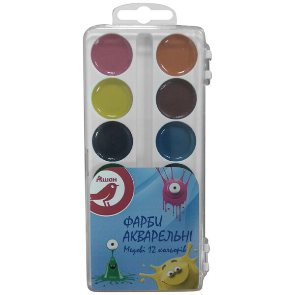

Краски акварельные Auchan Red Bird, 12 цветов